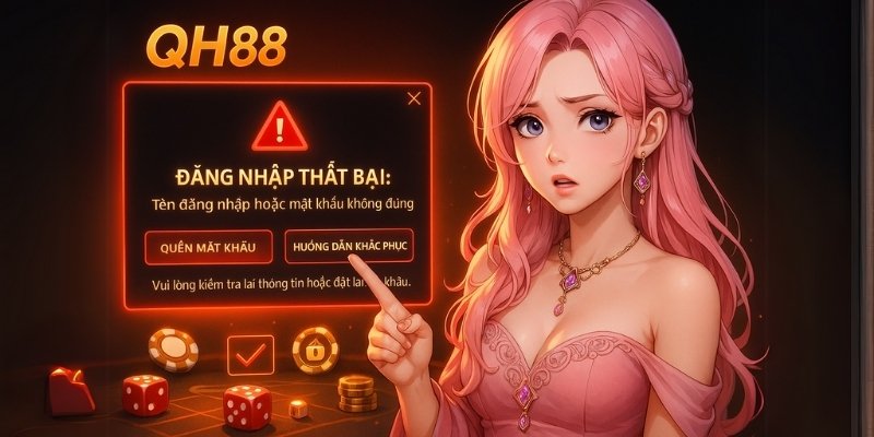 Form đăng nhập Qh88 bảo mật, dễ sử dụng.